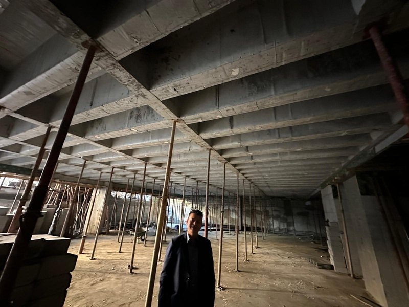 Interior structure under construction